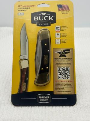 Buck 50th Anniversary 110 Folding Hunter 2002 Tang Stamp New In Package
