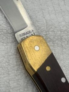 Schrade + USA LB7 Bear Paw Vintage Lock Back 1 Blade Hunter Pocket Knife