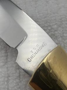 Browning Vintage Made In USA 1 Blade Lock Back Slip Joint Pocket Knife (85)