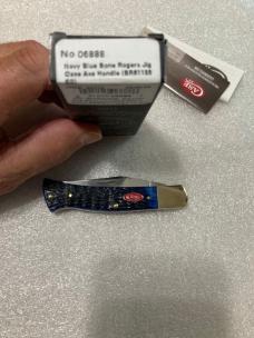 Case XX Axe Handle Navy Blue bone Rogers jig 06888 BR61135 SS