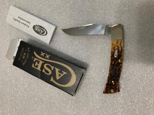 Case XX Axe Handle Amber bone Peach Seed jig 10799 BR61135