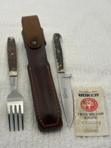 Boker Tree Brand Matching Knife And Fork Dining or Picnic Set Model FC5721HH