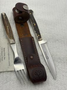 Boker Tree Brand Matching Knife And Fork Dining or Picnic Set Model FC5721HH