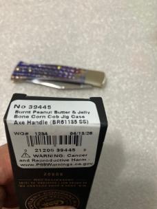 Case XX Axe Handle Peanut Butter & Jelly 39445 BR61135 SS PB & J