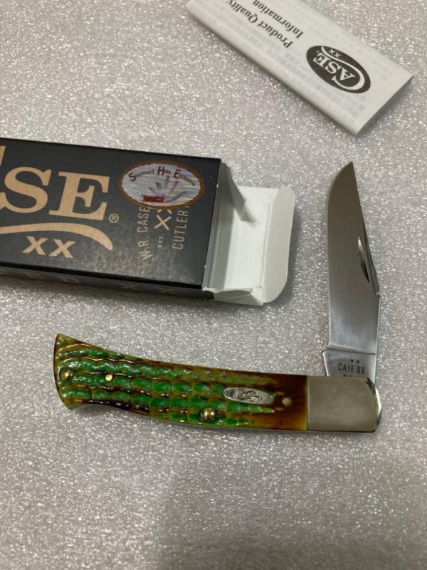 Case XX Axe Handle Burnt Bright Green "Lizard Skin", Shepherd Hills Exclusive 22868