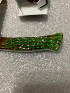 Case XX Axe Handle Burnt Bright Green "Lizard Skin", Shepherd Hills Exclusive 22868