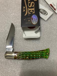 Case XX Axe Handle Burnt Bright Green "Lizard Skin", Shepherd Hills Exclusive 22868