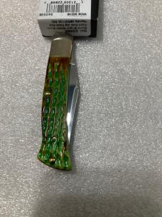 Case XX Axe Handle Burnt Bright Green "Lizard Skin", Shepherd Hills Exclusive 22868