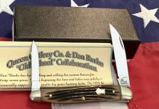 Queen *Dan Burke* 2007 Half Whittler w/ Beautiful Winterbottom Bone Handles -MINT -NOS
