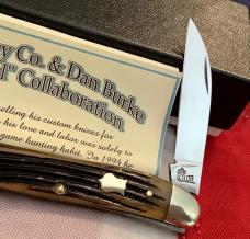 Queen *Dan Burke* 2007 Half Whittler w/ Beautiful Winterbottom Bone Handles -MINT -NOS
