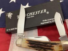 1989 Winchester Sowbelly Stockman (Mdl# 3949) w/ Nice Stag Handles -NOS in orig box