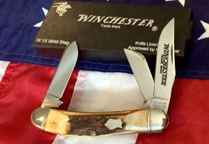 1989 Winchester Sowbelly Stockman Mdl 3949 w Nice Stag Handles -NOS in orig box