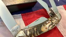 1989 Winchester 5 Blade Sowbelly Stockman (Mdl# 5049) w/ Silver Brown Pearl Handles -NOS in orig box