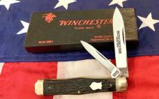 1987 Winchester Jack Knife (Mdl# 2921) w/ Black Bone Handles -NOS in orig box