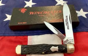 1987 Winchester Jack Knife Mdl 2921 w Black Bone Handles -NOS in orig box
