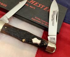 1990 Winchester Half Whittler (Mdl# 2903) w/ Nice Brown Bone Handles. -NOS in Orig Box