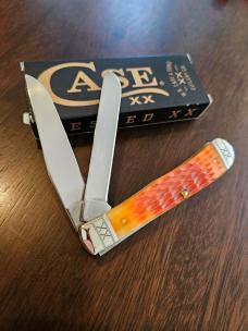 2023 Case XX Cayenne Bone Trapper with fluted bolsters 