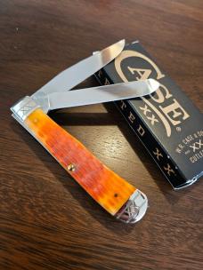 2023 Case XX Cayenne Bone Trapper with fluted bolsters 