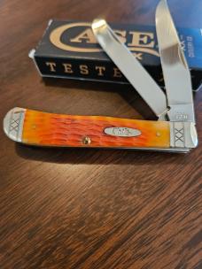 2023 Case XX Cayenne Bone Trapper with fluted bolsters 