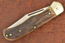 HOLY GRAIL HUBERTUS WEST GERMAN STAG "PALM RELEASE" AUTO AUTOMATIC KNIFE  (36384)