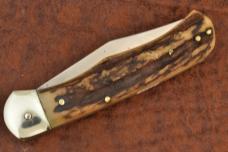 HOLY GRAIL HUBERTUS WEST GERMAN STAG "PALM RELEASE" AUTO AUTOMATIC KNIFE  (36384)