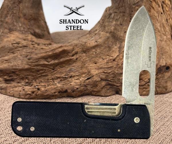 Boker Plus Serge Panchenko Lancer 42 Folding Knife, 440-C Stonewashed Blade 0462 Boker Plus Serge Panchenko Lancer 42 Folding Knife, 440-C Stonewashed Blade 0462