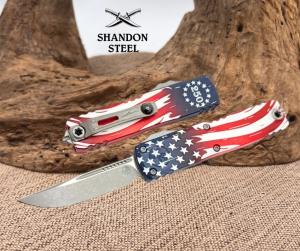 Microtech UTX-85 Gen IV w USA 250TH 1776-2026 Apocalyptic SE Signature Series 12314-10APS-4J250