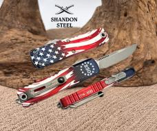 Microtech UTX-85 Gen IV w/ USA 250TH 1776-2026 Apocalyptic S/E Signature Series 12314-10APS-4J250