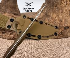 Microtech Akris USA Fixed Blade Bohler M390MK Steel G-10 Dark Earth 95-10DE-6
