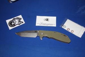 Hinderer XM-24 4quot Harpoon Spanto CPM20CV Bronze ScaleGreen G10 New