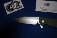 Hinderer XM-24 4" Harpoon Spanto CPM20CV Bronze Scale/Green G10 New