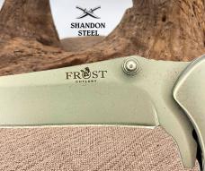 Frost Cutlery Linerlock Folding Blade White Bone Front Handle Knife FC200WB -187