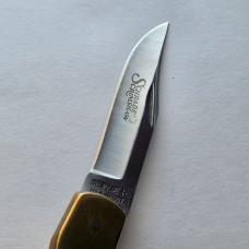 Vintage 1982 Schrade USA SC507 Scrimshaw Bighorn Ram Lockback Knife CIB Sheath