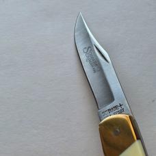 Vintage 1982 Schrade USA SC507 Scrimshaw Bighorn Ram Lockback Knife CIB Sheath