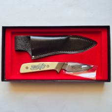 Vintage 1983 Schrade USA SC509 Scrimshaw Eagle Fixed Blade Knife CIB Sheath Box