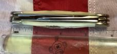 Case xx 2001 Sowbelly Stockman (Mdl# VTB6339 SS) w/ Vintage Bone Handles + Scrolled Bolsters -NOS