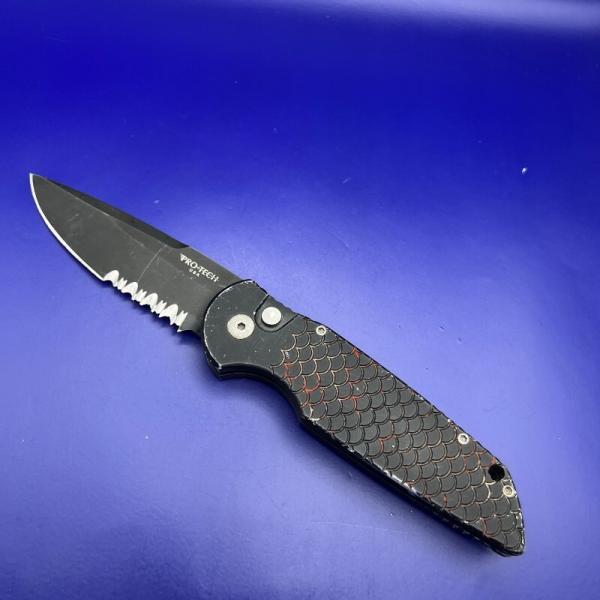 Pro-Tech TR-3 Automatic Knife Black Fish Scales