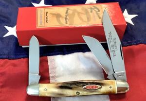 Robeson Pocket Eze by Queen Stockman w Great Stag Handles -NOS in orig box