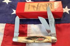 Robeson Pocket Eze (by Queen) Stockman w/ Great Stag Handles -NOS in orig box