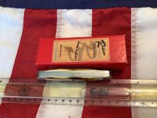 Robeson Pocket Eze (by Queen) Stockman w/ Great Stag Handles -NOS in orig box
