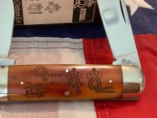 Queen Cutlery Dan Burke (#65) Baby Sunfish w/ Great Bone Handles -NOS in orig box