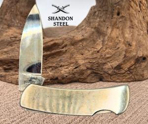 Executive Stainless Steel Drop Point Pocket Knife Plain Edge Lockback 189