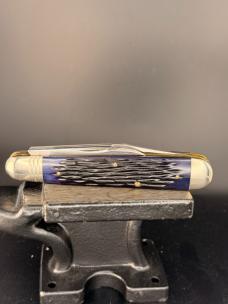Rare Beautiful Schatt and Morgan Keystone Series Blue Jigged Bone English Jack 1 of 600