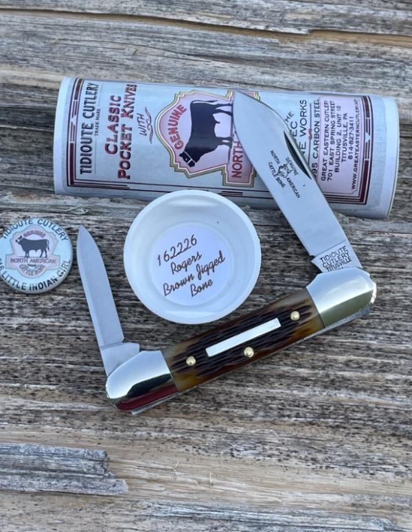 GEC TIDIOUTE ** 162226 ROGERS BROWN JIGGED BONE LITTLE INDIAN GIRL CANOE GEC TIDIOUTE ** 162226 ROGERS BROWN JIGGED BONE LITTLE INDIAN GIRL CANOE