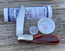 GEC ** 861121 RUST ORANGE NATURAL BONE KNIFE
