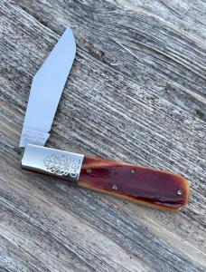 GEC ** 861121 RUST ORANGE NATURAL BONE KNIFE