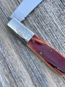 GEC ** 861121 RUST ORANGE NATURAL BONE KNIFE