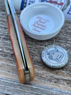 GEC ** 861121 RUST ORANGE NATURAL BONE KNIFE