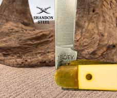 SCHRADE 18OTY OLD TIMER Mighty Mite Yellow Delrin Linerlock Knife 2 3/4" (111)