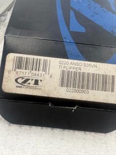 Zero Tolerance ZT 0220 Anso S35VN TI Flipper New In Box Discontinued